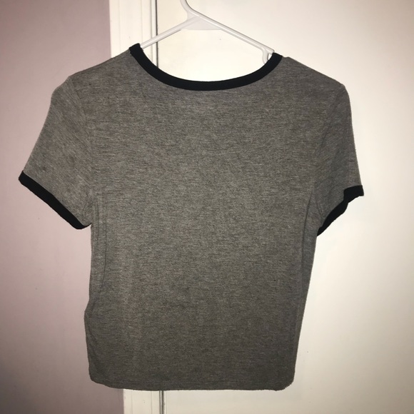 Grey Ringer T-Shirt - Picture 3 of 3